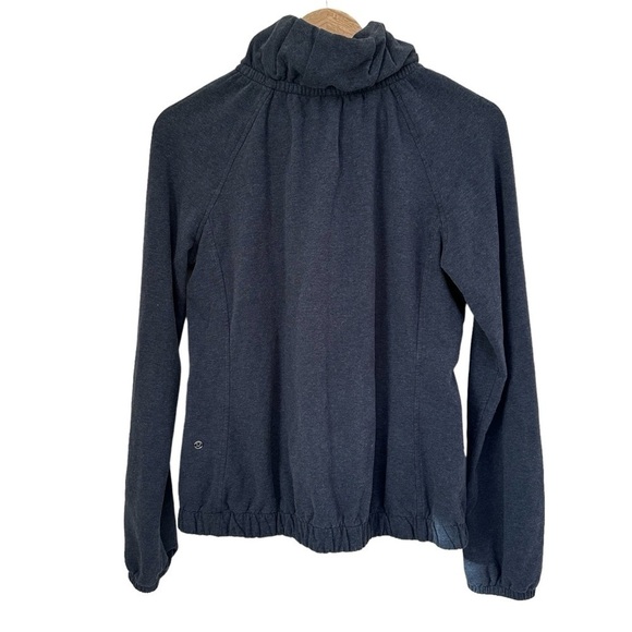 Lululemon Oversize Navy Collar Sweatshirt Long Sleeve Jacket, Size 6 - Picture 3 of 6